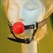 RED BALL GAG with CHIN STRAP - WOW  ~  $15.99